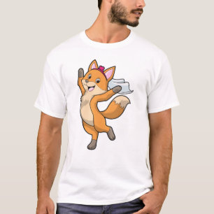 Fuchs als Braut mit Schleier & Herz T-Shirt