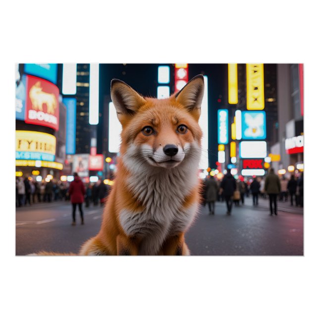 Fuchs am Times Square Poster (Vorderseite)