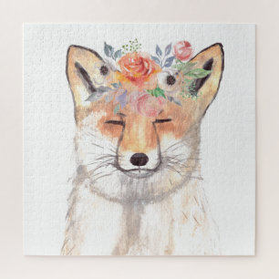 Fuchs Aquarell Orange Braun Wildlife-Kunst Tier