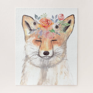Fuchs Aquarell Orange Braun Wildlife-Kunst Tier