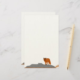 🦊 Fuchs auf dem Felsen Briefpapier