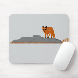 🦊 Fuchs auf dem Felsen Mousepad