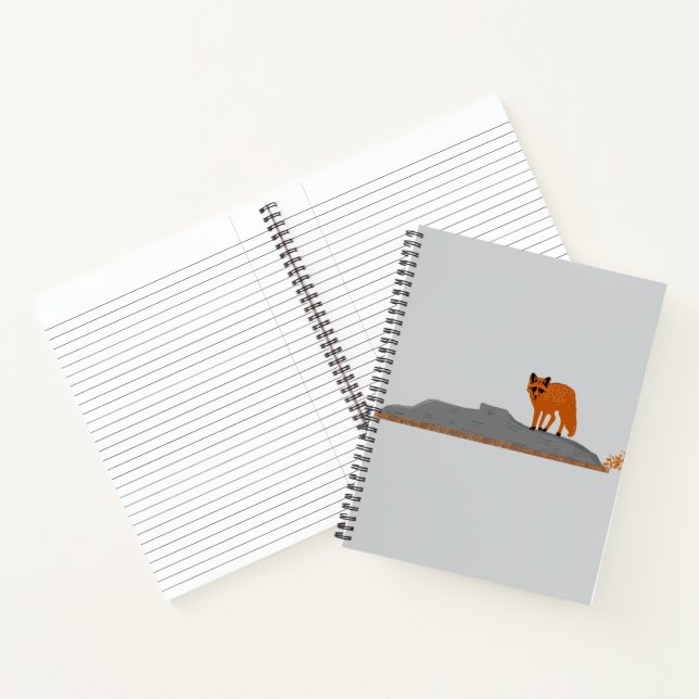 🦊 Fuchs auf dem Spiralblock Notizbuch (Innenseite)