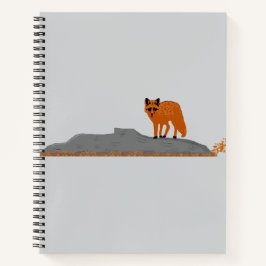 🦊 Fuchs auf dem Spiralblock Notizbuch
