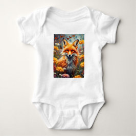 Fuchs auf der Wiese Baby Strampler
