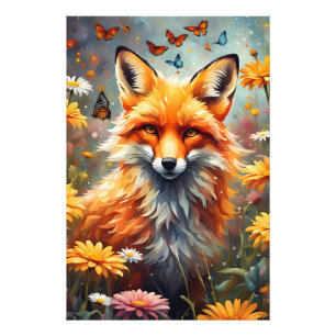 Fuchs auf der Wiese Fotodruck