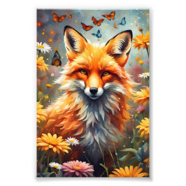 Fuchs auf der Wiese Fotodruck