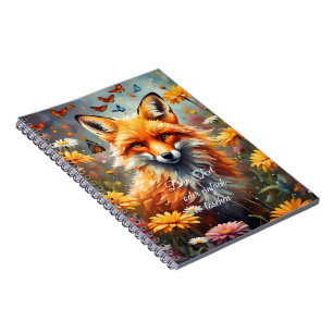 Fuchs auf der Wiese Notizblock
