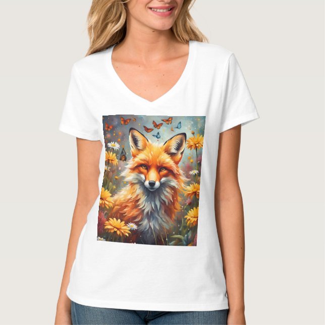 Fuchs auf der Wiese T-Shirt (Vorderseite)