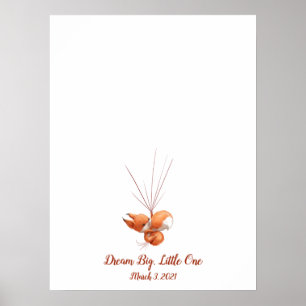 Fuchs-Baby Fingerabdruck-Gästebuch Poster
