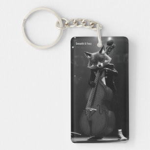 Fuchs-Bassist-Bühnenperformance-Schlüsselanhänger Schlüsselanhänger
