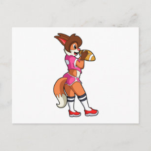 Fuchs beim Fußball-Sport Postkarte