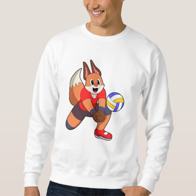 Fuchs beim Volleyballsport Sweatshirt (Vorderseite)