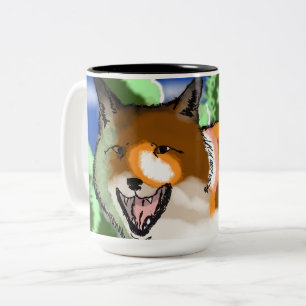 Fuchs Bild wieder Zweifarbige Tasse