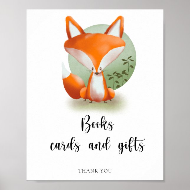 Fuchs - Bücher Karten und Geschenke Poster (Vorne)