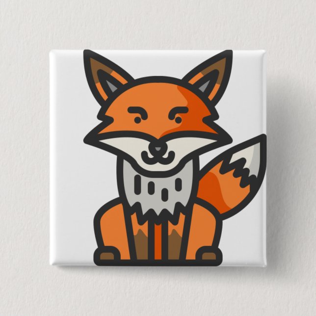 Fuchs Button (Vorderseite)