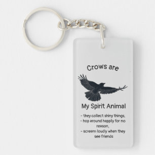 Fuchs Crows Bird Spirit Animal Spaß Quote Totem K Schlüsselanhänger
