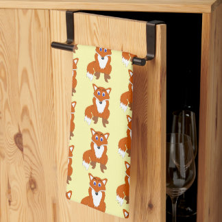 Fuchs Design Hintergrund in beliebiger Farbe Geschirrtuch