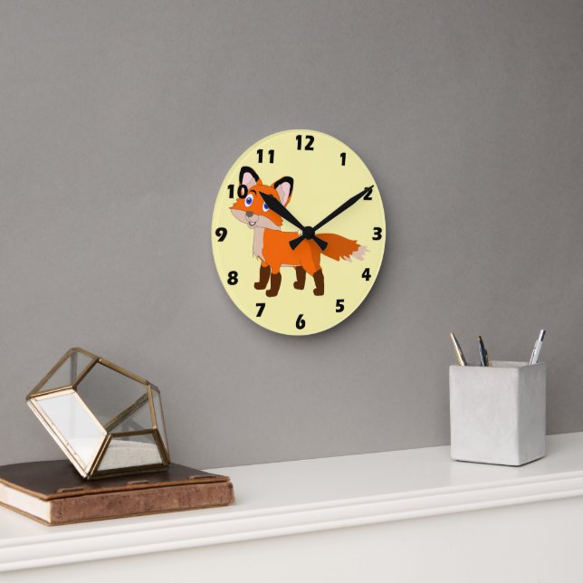 Fuchs Design Runde Wanduhr (Büro)