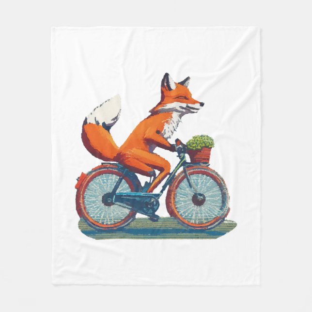 Fuchs Fahrrad Fleecedecke (Vorderseite)