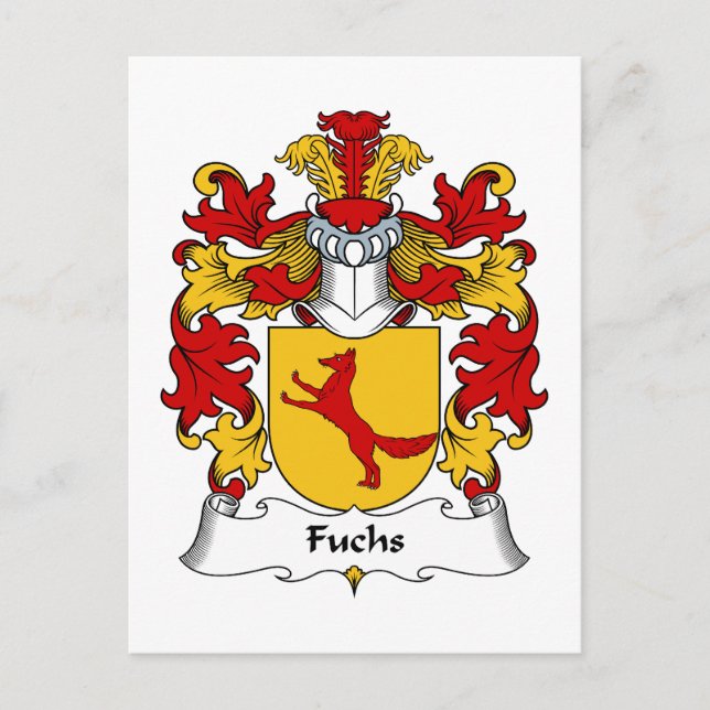 Fuchs Familienwappen Postkarte (Vorderseite)
