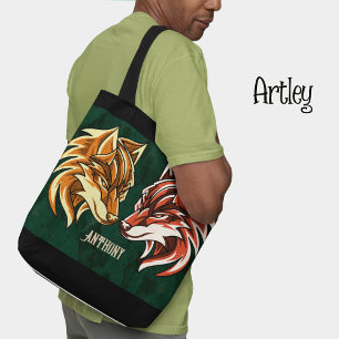 Fuchs Freunde Feinde Paar Freunde Benutzerdefinier Tasche