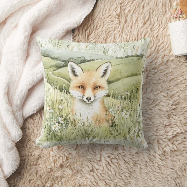 Fuchs Gänseblümchen Blumen Kissen (Decke)
