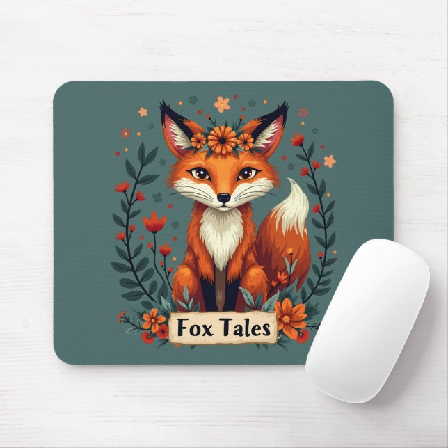 Fuchs-Geschichten Boho-Waldtier Mousepad (Mit Mouse)