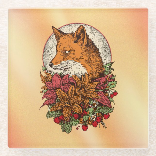 Fuchs Glasuntersetzer (Vorderseite)