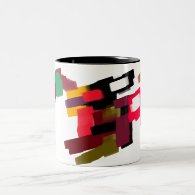 Fuchs Herbst spielt   Zweifarbige Tasse (Mittel)
