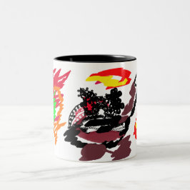 Fuchs Herbst wild Zweifarbige Tasse