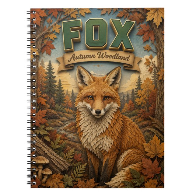 Fuchs Herbstwald POPCUT Notizblock (Vorderseite)