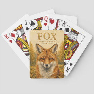 Fuchs Herbstwald Wildleben Spielkarten