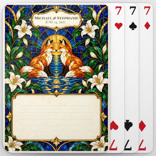 Fuchs-Hochzeitsgästebuch-Unterschriftendeck Spielkarten