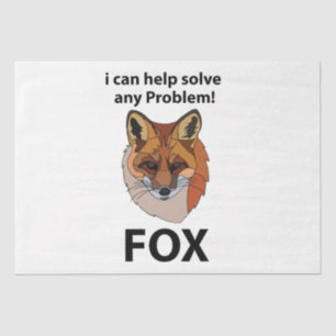 Fuchs Ich kann helfen, jedes Problem zu lösen Lust Seidenpapier