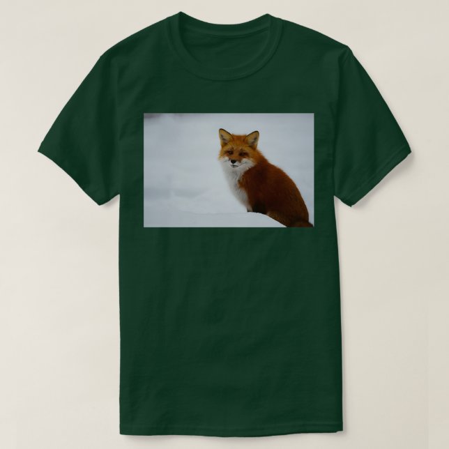 Fuchs im Schnee 2 T-Shirt (Design vorne)
