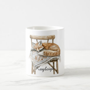 Fuchs im Sessel Weihnachten Kaffeetasse
