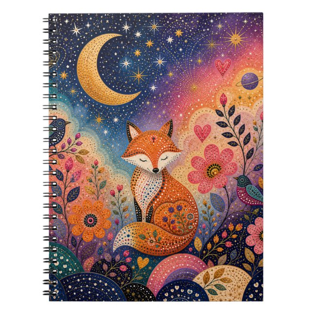Fuchs im Sternengarten Notizblock (Vorderseite)