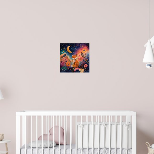 Fuchs im Sternengarten Poster (Kinderzimmer 2)