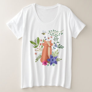 Fuchs im Wald Große Größe T-Shirt