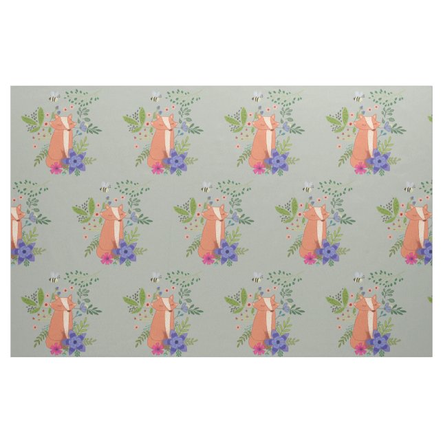 Fuchs im Wald Stoff (Fat Quarter (45,7 x 55,9 cm))