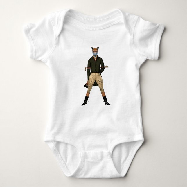 Fuchs Jäger Babydusche Bodysuit Baby Strampler (Vorderseite)