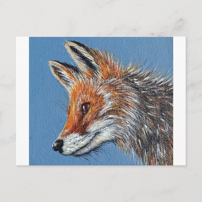 Fuchs-Malerei Postkarte (Vorderseite)
