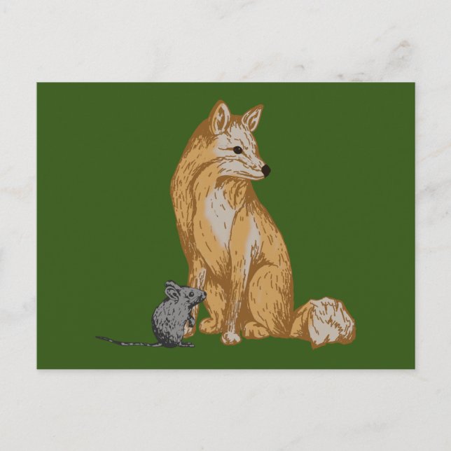 Fuchs Maus Fux Postkarte (Vorderseite)