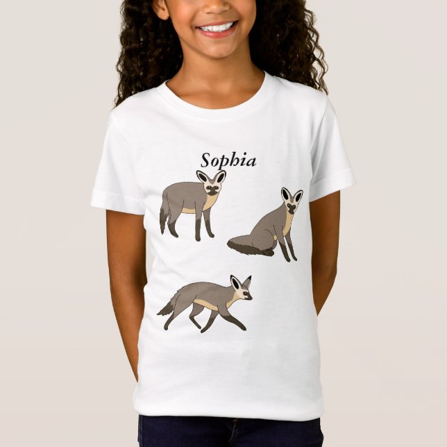 Fuchs mit Fledermausohren T-Shirt (Vorderseite)