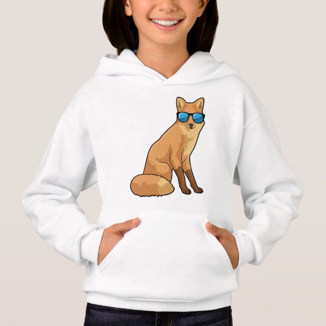 Fuchs mit Sonnenbrille Hoodie (Vorderseite)