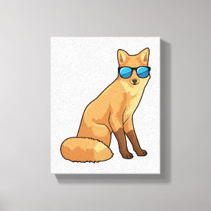 Fuchs mit Sonnenbrille Leinwanddruck