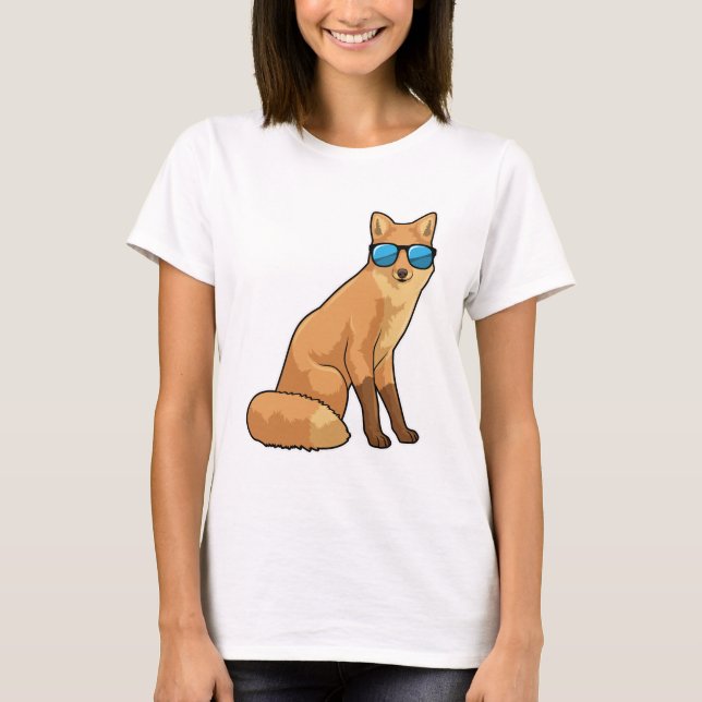 Fuchs mit Sonnenbrille T-Shirt (Vorderseite)