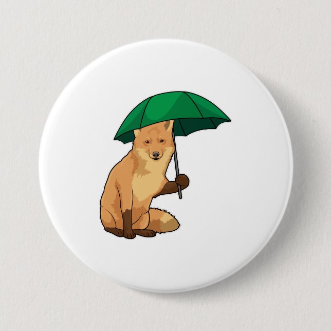 Fuchs mit Umbrella Button (Vorderseite)