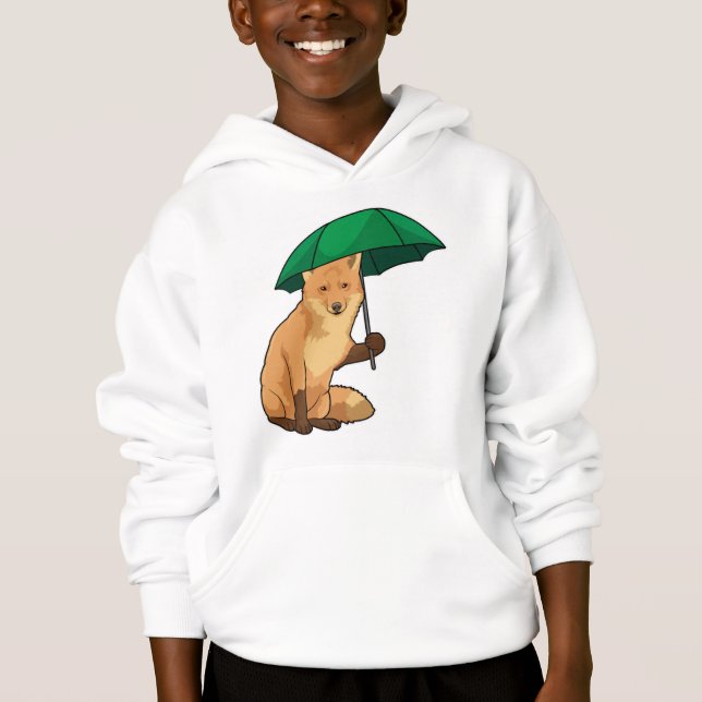 Fuchs mit Umbrella Hoodie (Vorderseite)